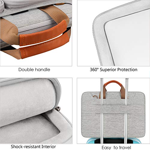 Lacdo 360° Protective Laptop Shoulder Bag, 16 inch Computer Bag for 16 inch MacBook Pro M5 Pro/Max A3428 A3429 (2026), M4/M3/M2/M1 Pro Max A3403 A3186 A2991 A2780 A2485 2024-2019 Messenger Bag, Gray - color: Gray, size: 16 Inch New MacBook Pro