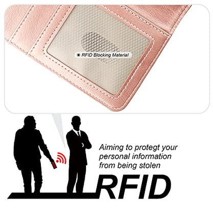 Bocasal Detachable Wallet Case Card Holder for iPhone 16 Pro, Rose Gold | RFID Blocking Kickstand Card Slots Holder PU Leather Magnetic Shockproof Wrist Strap Removable Flip Protective Cover 6.3 inch - color: Rose Gold