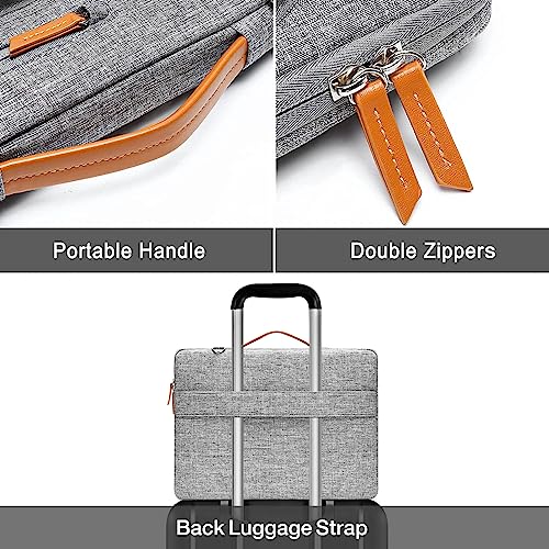 MOSISO 360 Protective Laptop Shoulder Bag, 13-13.3 inch Computer Bags - color: Gray, size: 13.3 inch