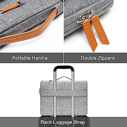 MOSISO 360 Protective Laptop Shoulder Bag, 13-13.3 inch Computer Bags - color: Gray, size: 13.3 inch
