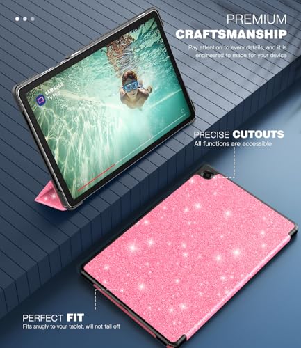 TiMOVO Case for Samsung Galaxy Tab A11+/A11 + 11'', Glitter Watermelon Red | Fit for SM-X230/X236/X238, Slim Lightweight, Stand Hard Back Shell, Auto Wake/Sleep - color: Glitter Watermelon Red