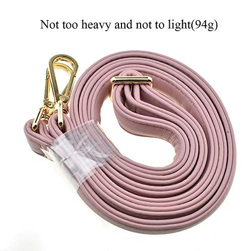 HAHIYO Adjustable Smooth Pink Leather Purse Chain Strap Length 31.5-55.1 Inch Gold Hardware for Shoulder Cross Body Sling Purse Replacement Comfortable 0.71 Inch Wide 4.7mm Extra Thick 1 Pack - size: Smooth Pink(Gold Hardware)-0.71 Inch Wide