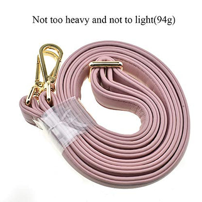 HAHIYO Adjustable Smooth Pink Leather Purse Chain Strap Length 31.5-55.1 Inch Gold Hardware for Shoulder Cross Body Sling Purse Replacement Comfortable 0.71 Inch Wide 4.7mm Extra Thick 1 Pack - size: Smooth Pink(Gold Hardware)-0.71 Inch Wide