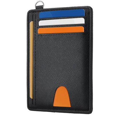 Mayski Slim Wallet, Credit Card Holder for Women, Minimalist Front Pocket RFID Blocking Card Cases, Small Wallet Women Men(Cross Black) - color: Cross Black
