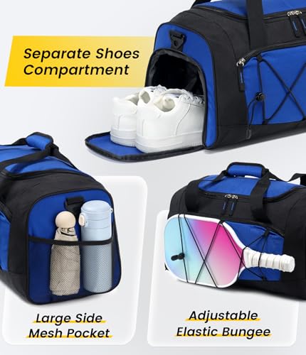 Vorspack 18 Inches Structured Gym Bag with Shoe Compartment, Blue - color: Blue, size: 18 Inches