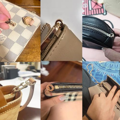 4 Pack Wristlet Wallet Chain Strap Clip Metal Buckle Adapter Converter to Crossbody Shoulder Bag for Neverfull Pochette Zipper Pouch Small Wristlets Wallets Clutch Purse Leather Coin Purses