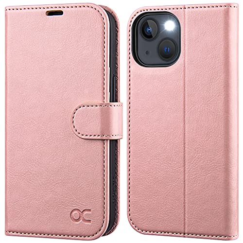 OCASE for iPhone 13 Wallet Case, Card Holder, Pink - color: Pink