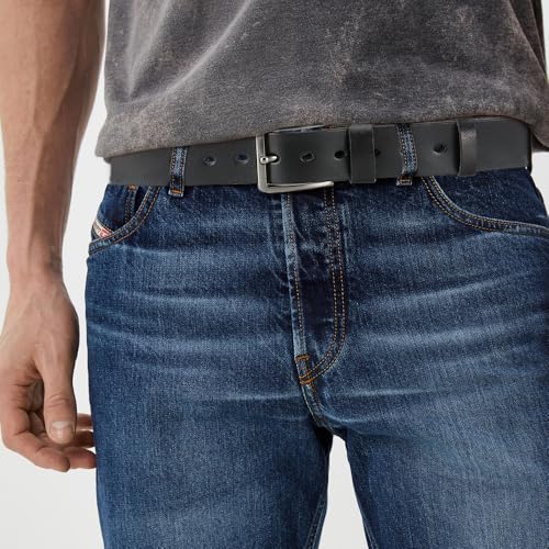 Men's Genuine Leather Casual Belt -Full Grain Leather Belt for Men- 1.5" Handmade Jeans Belt with Gift Box - color: Full Grain Black Belt, size: 46(Fits Waist 42" - 45")
