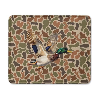 Mallard Duck Camo Mouse Pad, Duck Hunting Hunter Gifts, Camo Wildlife Waterfowl Animal Mouse Pad for Home Office Computer Gaming Desk Essentials, 9.5x7.9 Inch - color: 11Child