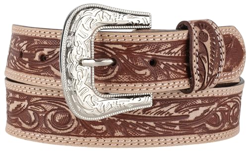 F&L CLASSIC mens Western full grain Leather belt Strap w/Snaps for Interchangeable Buckles, USA, - color: Brown 64, size: 34