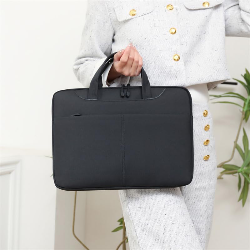 Laptop Bag Shockproof Protective Laptop Case Lightweight Computer Sleeve | Messenger Bag with Front Pocket, Laptop Carrying Case 13.3in 14in 15.6in 16.1in Computer Bag Water Resistant for Men Women - color: Black, size: 16.1in