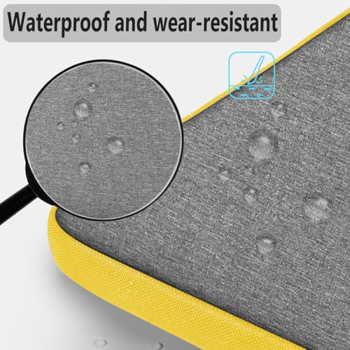Hseok Laptop Shoulder Bag 13-14 inch Shockproof Water-Resistant HandBag with Small Case Compatible with MacBook Pro/Neo 14" M5/M4/M3/M2/M1, Mac Air/Pro 13.3", XPS 13/14, Most 13"-14" PC,Gray-yellow - color: Light Gray-yellow, size: 13"-14"