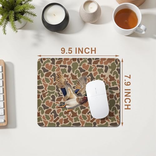Mallard Duck Camo Mouse Pad, Duck Hunting Hunter Gifts, Camo Wildlife Waterfowl Animal Mouse Pad for Home Office Computer Gaming Desk Essentials, 9.5x7.9 Inch - color: 11Child