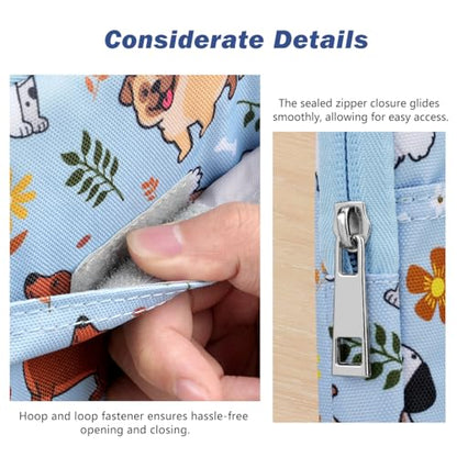 Dadanism 6-7 Inch Universal Padded Sleeve for eReader, Blue+Dog | Protective Carrying Case Fits 7" Paperwhite/Colorsoft Signature Edition eReader, 6" Kobo Clara BW/Colour,7" Kobo Libra Colour - color: Blue+Dog