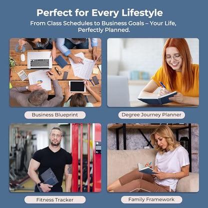 Weekly Monthly 2026-2027 Planner (July 26-Dec 27),6.5"x3.75" | 18 Months Agenda Plan with Month Tabs & Pocket,Expenses/Note Pages, Academic Calendar with Vegan Leather Cover,Blue - color: Blue, size: Pocket-6.5" x 3.75"