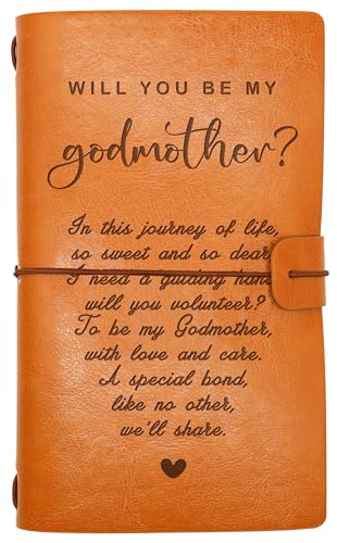 ZVMIS Godmother Proposal Gift-Will You Be My Godmother-Godmom Present-Godmother Gift-Christmas Mothers Day Birthday Present-Refillable Travel Photo Diary Journal Notebook - style: Style35-will you be my godmother