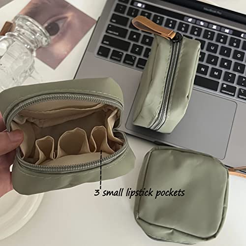 Hekyip Mini Cosmetic Bag, Travel Makeup Pouch, Portable Waterproof Cosmetic Pouch for Ladies Women, Mini (Mini Grayish) - color: Mini Grayish