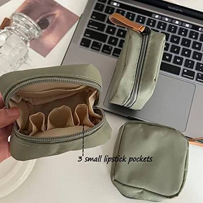 Hekyip Mini Cosmetic Bag, Travel Makeup Pouch, Portable Waterproof Cosmetic Pouch for Ladies Women, Mini (Mini Grayish) - color: Mini Grayish