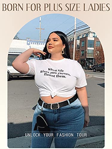 JASGOOD Plus Size Women Leather Belt Black Casual Waist Belt for Jeans Pants with Metal Pin Buckle - color: A-black, size: Fit Waist Size 37''-42''
