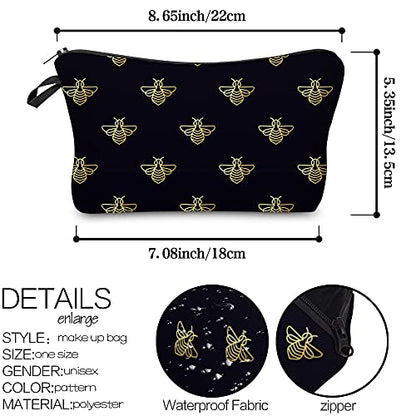 Deanfun Makeup Case Small, Cosmetic Zipper Bag Waterproof for Purse Mini, Women Cute Traveling Accessories Pouch for Ladies Thanksgiving Gifts(D2-55146) - color: D2-55146