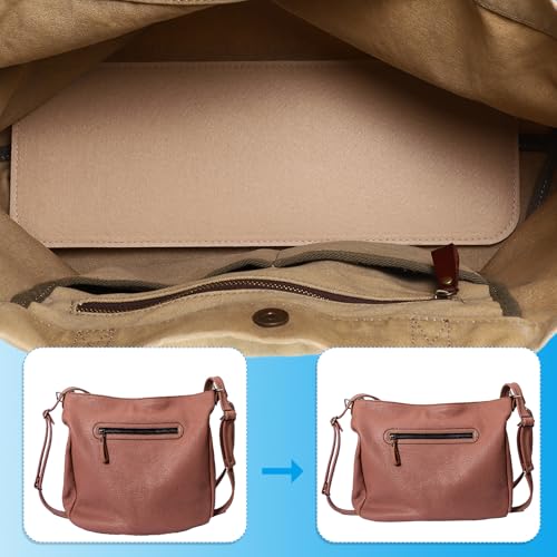 PATIKIL Felt Base Shaper 10x5 Inch, 2 Pcs Bag Bottom Shaper Pad Purse Liner Board Insert Oval for Handbags Tote Crossbody Bag Backpack, Pink - color: Pink, size: 10x5 Inch