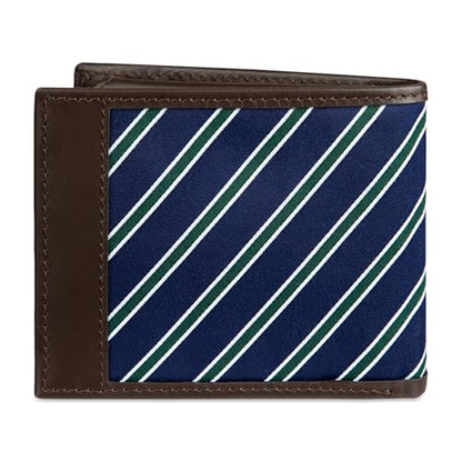 Tommy Hilfiger Men's Tie Fabric Passcase Wallet - color: Brown - Passcase