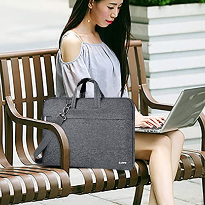 Voova 13.3-13 Inch Laptop Sleeve with Handle, MacBook Sleeve, Gray | Splash-proof laptop sleeve with handle and removable strap; fits 13-inch MacBook Air/Pro M1-M5, HP, Lenovo, Asus and Acer - color: Grey, size: 13-14 Inch(35 x 24 x 2.5 cm)