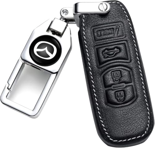 Car Key Fob Case, for Mazda 3 6 8 Miata MX-5 CX-3 CX-5 CX-7 CX-9 4 buttons car key Series Car Key Fob Case Cover Accessories (4 Button),Style B: Black - color: Style B: Black