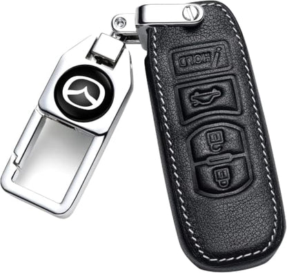 Car Key Fob Case, for Mazda 3 6 8 Miata MX-5 CX-3 CX-5 CX-7 CX-9 4 buttons car key Series Car Key Fob Case Cover Accessories (4 Button),Style B: Black - color: Style B: Black