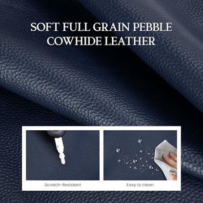befen Genuine Leather Crossbody Bags for Women Medium Purse with Built in RFID Wallets Womens Cross Body Travel Purses - color: Navy Blue
