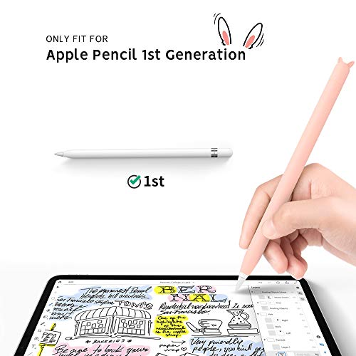 Eleet Silicone Sleeve for Apple Pencil 1st Generation, iPad Pro 9.7 inch, Protective Case, Pink - color: 1st Pink, size: 1st Generation