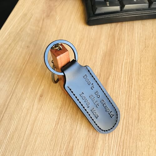 Funny Keychain for Nephew Niece From Aunt Don't Do Stupid Sh*t Love Auntie Leather Key chain Christmas Birthday Gift - style: Love Mom