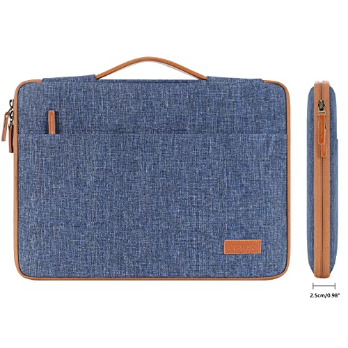DOMISO 13.3 inch Laptop Case Sleeve Protective Cover Compatible with 14 inch MacBook Pro M4 M3 M2/MacBook Pro Max,13-13.3 inch Dell,Lenovo, HP,Waterproof Computer Cases Bag with Handle,Blue - color: Blue, size: 14" for MacBook Pro