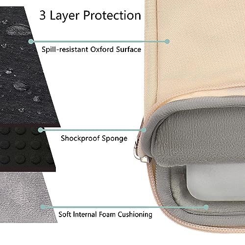 Voova 15-14 Inch Laptop Sleeve,MacBook Case，Laptop Case，Apricot | Slim splash-proof 14-inch laptop case compatible with MacBook Pro M1-M13 Max, HP, Lenovo, Acer and Asus for daily use - color: Apricot, size: 14-15 Inch