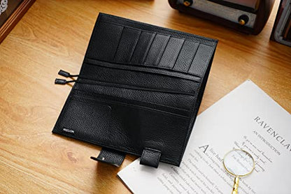 Moterm Leather Cover for Hobonichi Weeks/Weeks Mega, with Back Pocket - color: Pebbled-black