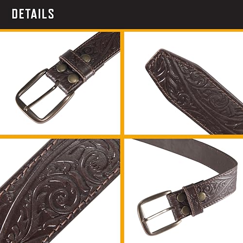 Browning Men's Rugged Leather Casual Belts - color: Citori (Brown), size: 40