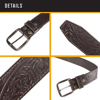 Browning Men's Rugged Leather Casual Belts - color: Citori (Brown), size: 40