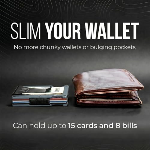 Mountain Voyage Co Minimalist Wallet for Men & Women - Slim RFID Wallet, Scratch Resistant, Credit Card Holder & Money Clip, Easily Removable Money & Cards, (Matte Grey) - color: Matte Grey, style: Minimalist