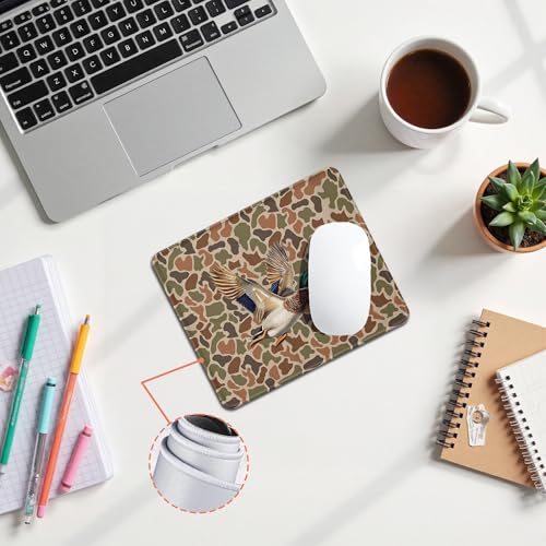 Mallard Duck Camo Mouse Pad, Duck Hunting Hunter Gifts, Camo Wildlife Waterfowl Animal Mouse Pad for Home Office Computer Gaming Desk Essentials, 9.5x7.9 Inch - color: 11Child