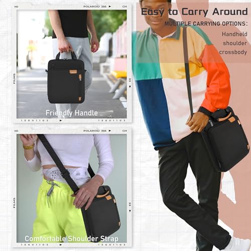 TORIBIO 13 Inch Tablet Sleeve Bag Padded Protective Travel Carrying Case | Fits 13" iPad Air M4 M3 M2, iPad Pro M5 M4 M2 M1, Samsung Galaxy Tab S9 FE+/S9+/S8+/S7 FE/S7+ 12.4" Surface Laptop Go 12.4" - color: Black, size: 12.9 Inch