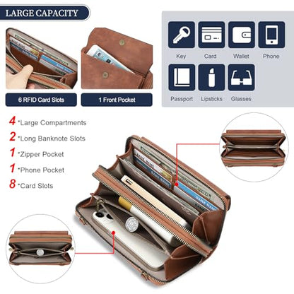 SENDEFN Small Crossbody Phone Purses for Women Vegan Leather Crossbody Bags Shoulder Handbags | Small - color: A01 Light Brown