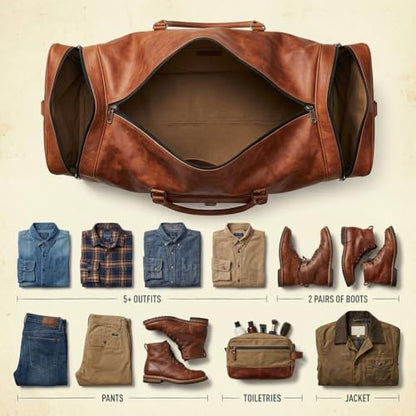 Large Leather 32 Inch Luggage Handmade Duffel Bag Carryall Weekender Travel Overnight Gym Sports Carry On For Men And Women (32 inch) - size: 32 inch