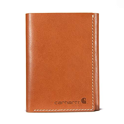 Carhartt Men's B0000209 Nubuck Trifold Wallet - color: Buff Tanned Leather Rough Cut (Tan)