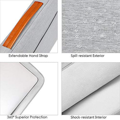 Lacdo 360° Protective Laptop Sleeve Case for 14 inch MacBook Pro M5 Pro/Max A3426 A3427 (2026), M5/M4/M3/M2/M1 A3434 A3112 A3401 A3185 A2918 A2992 | 13.8 inch Surface Laptop 7th Computer Bag, Gray - color: Gray, size: New MacBook Pro 14 Inch