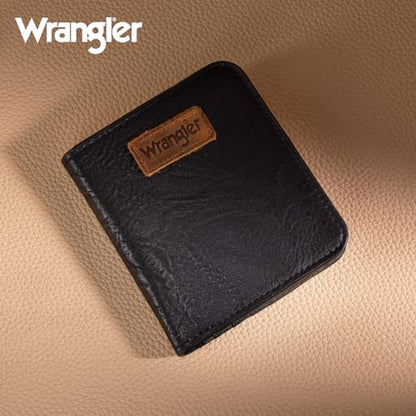 Montana West X Wrangler Small Wallet Woman Black Minimalist Wallets for Ladies Female with Rfid Lining and A Coin Purse - color: Black