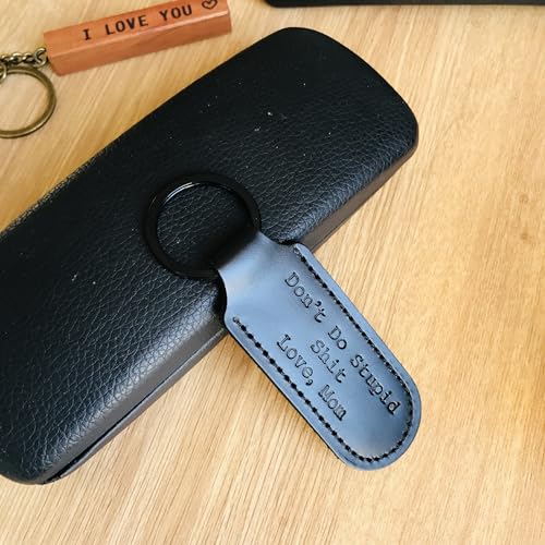 Funny Keychain for Nephew Niece From Aunt Don't Do Stupid Sh*t Love Auntie Leather Key chain Christmas Birthday Gift - style: Love Mom