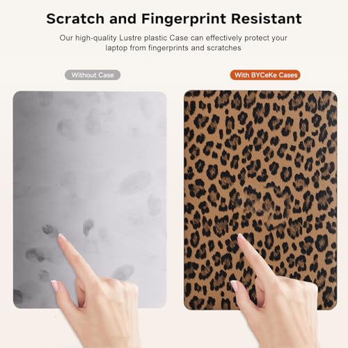 for MacBook Air 13 inch Case 2022-2018 M1,Leopard Brown | Leather Textured Hard Shell,With Keyboard Cover, Anti-Fingerprint, Anti-Scratch，Slim,Lightweight - color: Leopard Brown, size: 2018-2022 Macbook Air 13 inch M1 A2337
