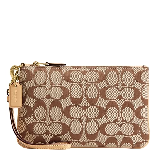 COACH Essential Small Wristlet - color: Khaki Light Peach