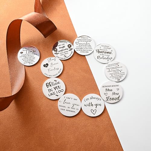 OUMILAN Pocket Hug Token Inspirational Keychain for Men Women | Double Sided Engraved Message Keychain ,Great Little Gifts - color: Gift for Granddaughter