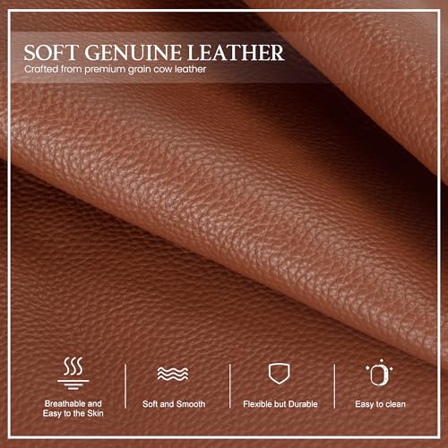 befen Genuine Leather Saddle Crossbody Bags for Women with RFID Blocking, Small Flap Cross Body Purse Hangbags - color: Cognac Brown